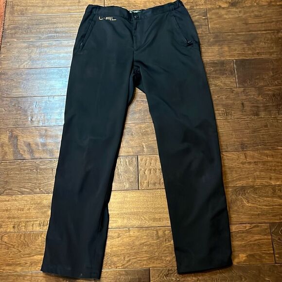 L-RL Lauren Active Black side zip/vent pants, 10! - Picture 1 of 12